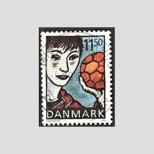 FRIMRKER DANMARK | 2002 - AFA 1345 - Sport og ungdom - 11,50 Kr. Hndbold - Lux Stemplet