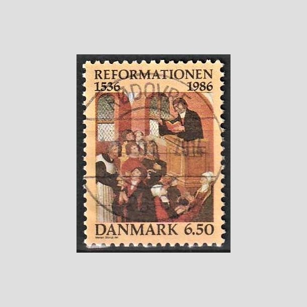 FRIMRKER DANMARK | 1986 - AFA 874 - Reformationen - 6,50 Kr. flerfarvet - Pragt Stemplet