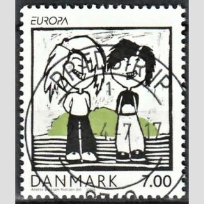 FRIM�RKER DANMARK | 2006 - AFA 1483 - Europam�rker b�rn/unge - 7,00 Kr. flerfarvet - Pragt Stemplet Br�dstrup