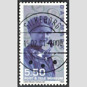 FRIMRKER DANMARK | 1998 - AFA 1178 - Post og Tele museet - 5,50 Kr. flerfarvet - Pragt Stemplet Silkeborg