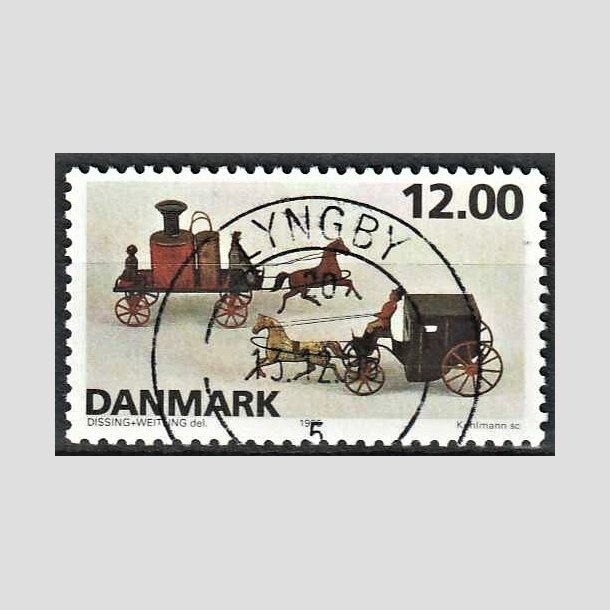 FRIMRKER DANMARK | 1995 - AFA 1106 - Dansk legetj - 12,00 Kr. flerfarvet - Pragt Stemplet Lyngby