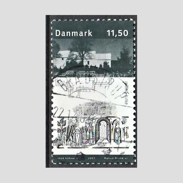 FRIMRKER DANMARK | 2003 - AFA 1366 - Kongernes Jelling - 11,50 Kr. Jelling Kirke - Pragt Stemplet Brdstrup