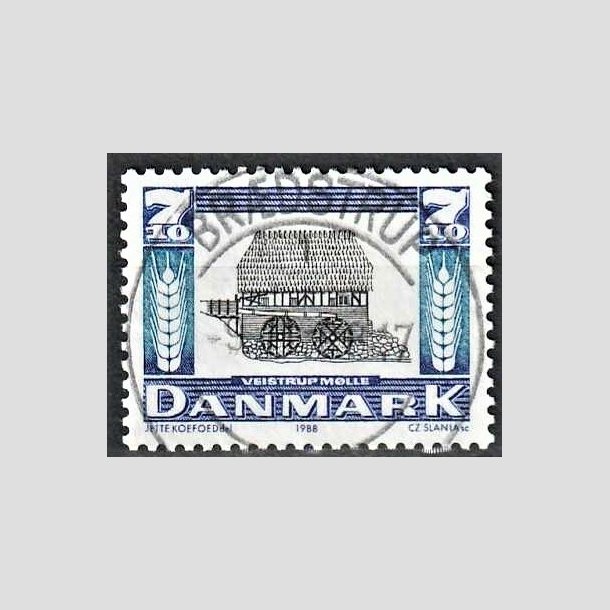 FRIMRKER DANMARK | 1988 - AFA 920 - Gamle mller - 7,10 Kr. mrkbl/bl/sort - Lux Stemplet Brdstrup