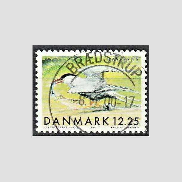 FRIMRKER DANMARK | 1999 - AFA 1225 - Danske trkfugle - 12,25 Kr. Havterne - Pragt Stemplet Brdstrup