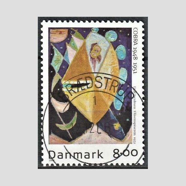 FRIMRKER DANMARK | 2006 - AFA 1487 - COBRA-malere - 8,00 Kr. flerfarvet - Pragt Stemplet Brdstrup