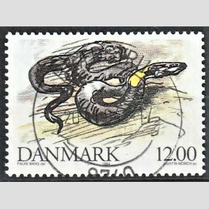 FRIM�RKER DANMARK | 1994 - AFA 1080 - Truede danske dyr - 12,00 Kr. snog - Pragt Stemplet Br�dstrup