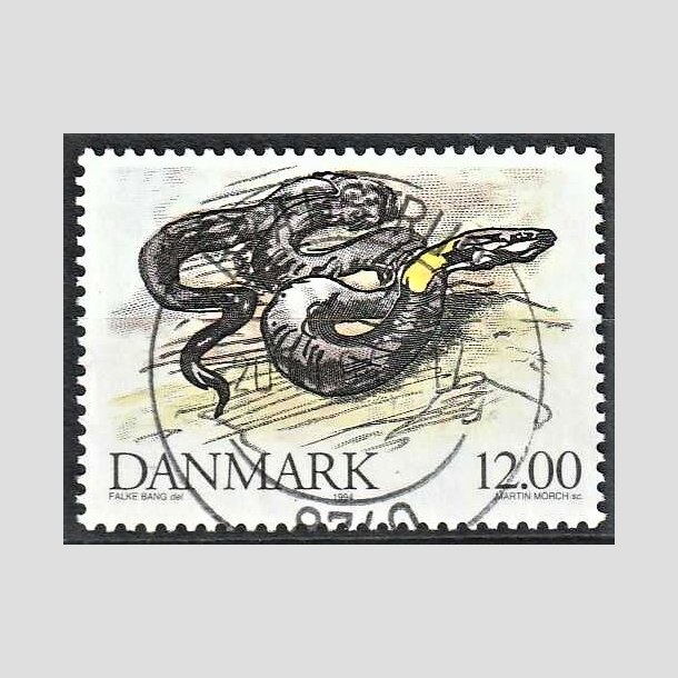 FRIMRKER DANMARK | 1994 - AFA 1080 - Truede danske dyr - 12,00 Kr. snog - Pragt Stemplet Brdstrup