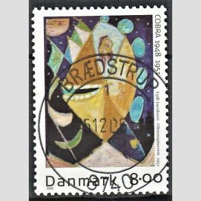 FRIM�RKER DANMARK | 2006 - AFA 1487 - COBRA-malere - 8,00 Kr. flerfarvet - Pragt Stemplet Br�dstrup