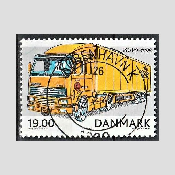 FRIMRKER DANMARK | 2002 - AFA 1324 - Postkretjer - 19,00 Kr. flerfarvet - Pragt Stemplet 