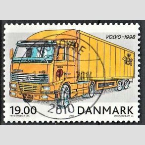 FRIM�RKER DANMARK | 2002 - AFA 1324 - Postk�ret�jer - 19,00 Kr. flerfarvet - Pragt Stemplet 