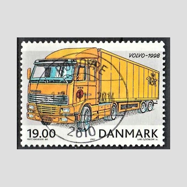 FRIMRKER DANMARK | 2002 - AFA 1324 - Postkretjer - 19,00 Kr. flerfarvet - Pragt Stemplet 