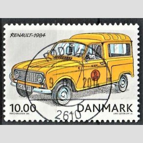 FRIM�RKER DANMARK | 2002 - AFA 1323 - Postk�ret�jer - 10,00 Kr. flerfarvet - Pragt Stemplet