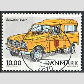 FRIM�RKER DANMARK | 2002 - AFA 1323 - Postk�ret�jer - 10,00 Kr. flerfarvet - Pragt Stemplet