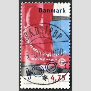 FRIM�RKER DANMARK | 1998 - AFA 1166 - Arbejdsmarkedet - 4,75 Kr. flerfarvet - Pragt Stemplet Br�dstrup