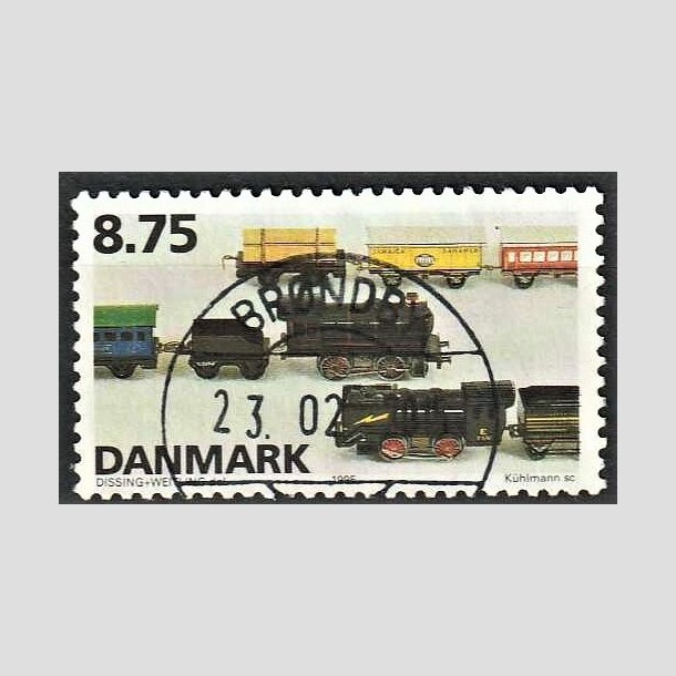FRIMRKER DANMARK | 1995 - AFA 1105 - Dansk legetj - 8,75 Kr. flerfarvet - Pragt Stemplet Brndby
