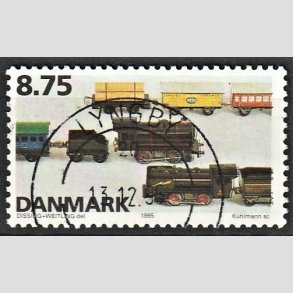 FRIM�RKER DANMARK | 1995 - AFA 1105 - Dansk leget�j - 8,75 Kr. flerfarvet - Pragt Stemplet Lyngby