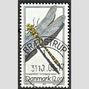 FRIM�RKER DANMARK | 2003 - AFA 1354 - Instekter. - 12,00 Kr. Kongeguldsmed - Pragt Stemplet Br�dsterup