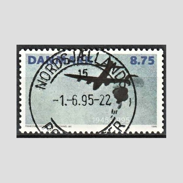 FRIMRKER DANMARK | 1995 - AFA 1093 - 50 ret for befrielsen - 8,75 Kr. flerfarvet - Pragt Stemplet 