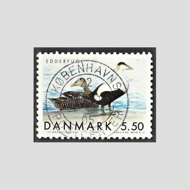 FRIMRKER DANMARK | 1999 - AFA 1224 - Danske trkfugle - 5,50 Kr. Edderfugl - Pragt Stemplet