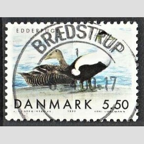 FRIM�RKER DANMARK | 1999 - AFA 1224 - Danske tr�kfugle - 5,50 Kr. Edderfugl - Pragt Stemplet Br�dstrup