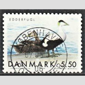 FRIM�RKER DANMARK | 1999 - AFA 1224 - Danske tr�kfugle - 5,50 Kr. Edderfugl - Pragt Stemplet