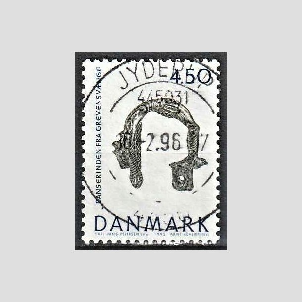 FRIMRKER DANMARK | 1992 - AFA 1008 - Nationalmuseets samlinger - 4,50 Kr. bl/grn - Lux Stemplet Jyderup