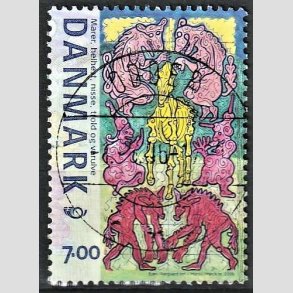 FRIM�RKER DANMARK | 2006 - AFA 1461 - Mystiske v�sener - 7,00 Kr. flerfarvet - Pragt Stemplet Odder