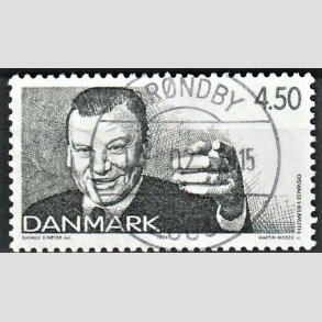 FRIM�RKER DANMARK | 1999 - AFA 1213 - Dansk revy - 4,50 Kr. gr�n - Pragt Stemplet 