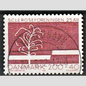 FRIMRKER DANMARK | 1982 - AFA 746 - Scleroseforeningen 25 r. - 2,00 Kr. + 40 re rd - Pragt Stemplet Kbenhavn 