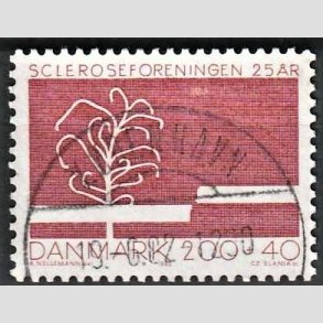 FRIMRKER DANMARK | 1982 - AFA 746 - Scleroseforeningen 25 r. - 2,00 Kr. + 40 re rd - Pragt Stemplet Kbenhavn 