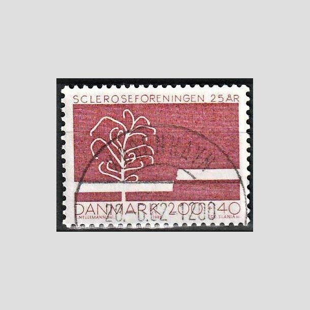 FRIMRKER DANMARK | 1982 - AFA 746 - Scleroseforeningen 25 r. - 2,00 Kr. + 40 re rd - Pragt Stemplet Kbenhavn 