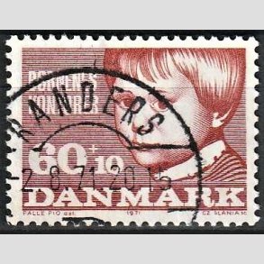 FRIMRKER DANMARK | 1971 - AFA 512 - Brnenes kontor - 60 + 10 re brunrd - Pragt Stemplet Randers