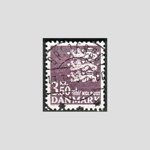 FRIMRKER DANMARK | 1972 - AFA 529 - Rigsvben 3,50 Kr. violet - Pragt Stemplet Bredebro