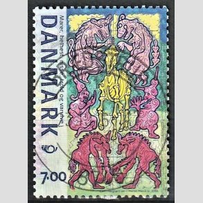 FRIM�RKER DANMARK | 2006 - AFA 1461 - Mystiske v�sener - 7,00 Kr. flerfarvet - Pragt Stemplet Br�dstrup