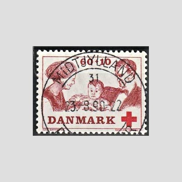 FRIMRKER DANMARK | 1969 - AFA 492 - Dansk Rde Kors velgrendhed - 60 + 10 re brunrd/rd - Pragt Stemplet Hjrring