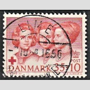 FRIMRKER DANMARK | 1964 - AFA 424F - Dansk Rde Kors - 35 + 10 re rd - Lux Stemplet Lime