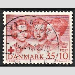 FRIMRKER DANMARK | 1964 - AFA 424F - Dansk Rde Kors - 35 + 10 re rd - Lux Stemplet 