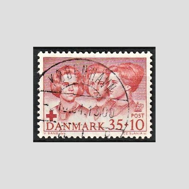 FRIMRKER DANMARK | 1964 - AFA 424F - Dansk Rde Kors - 35 + 10 re rd - Lux Stemplet 