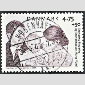 FRIMRKER DANMARK | 2007 - AFA 1496 - Kronprinseparrets fond - 4,75 + 0,50 Kr. Kronprinsefamilien - Pragt Stemplet 