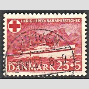 FRIMRKER DANMARK | 1951 - AFA 333 - Jutlandia 25 + 5 re rd - Lux Stemplet