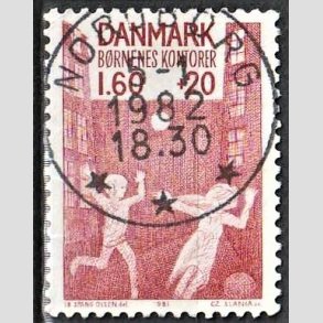 FRIMRKER DANMARK | 1981 - AFA 718 - Brnenes Kontor - 1,60 Kr. + 20 re rd - Pragt Stemplet Nordborg