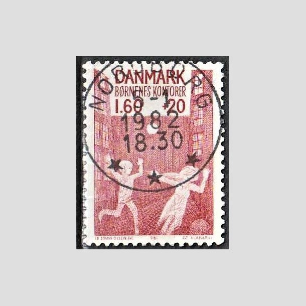 FRIMRKER DANMARK | 1981 - AFA 718 - Brnenes Kontor - 1,60 Kr. + 20 re rd - Pragt Stemplet Nordborg