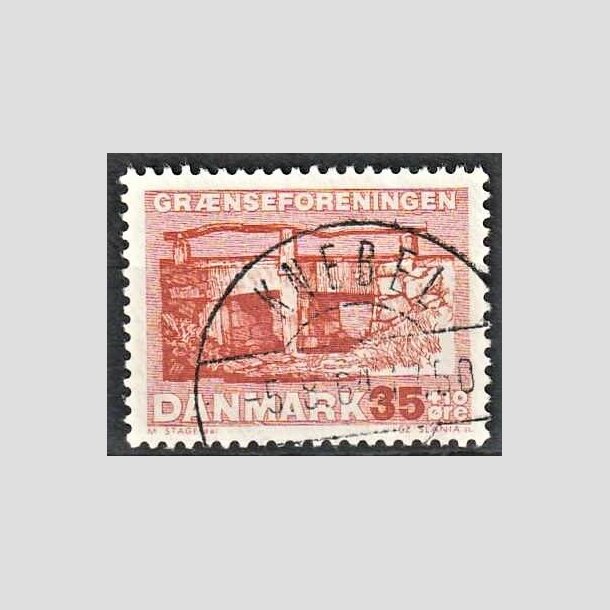 FRIMRKER DANMARK | 1964 - AFA 422F - Grnseforeningen - 35 + 10 re brunrd - Lux Stemplet Knebel