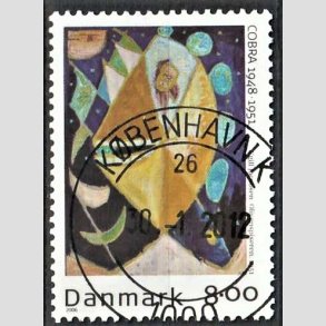 FRIM�RKER DANMARK | 2006 - AFA 1487 - COBRA-malere - 8,00 Kr. flerfarvet - Pragt Stemplet 