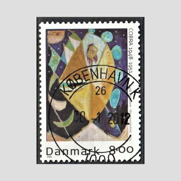 FRIMRKER DANMARK | 2006 - AFA 1487 - COBRA-malere - 8,00 Kr. flerfarvet - Pragt Stemplet 