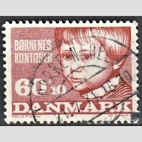 FRIMRKER DANMARK | 1971 - AFA 512 - Brnenes kontor - 60 + 10 re brunrd - Pragt Stemplet 