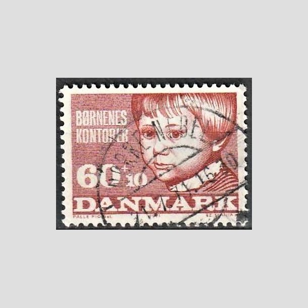 FRIMRKER DANMARK | 1971 - AFA 512 - Brnenes kontor - 60 + 10 re brunrd - Pragt Stemplet 