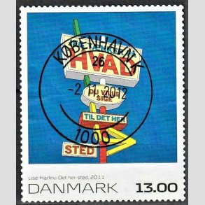 FRIMRKER DANMARK | 2011 - AFA 1651E - Frimrkekunst 15 - 13,00 Kr. flerfarvet - Lux Stemplet