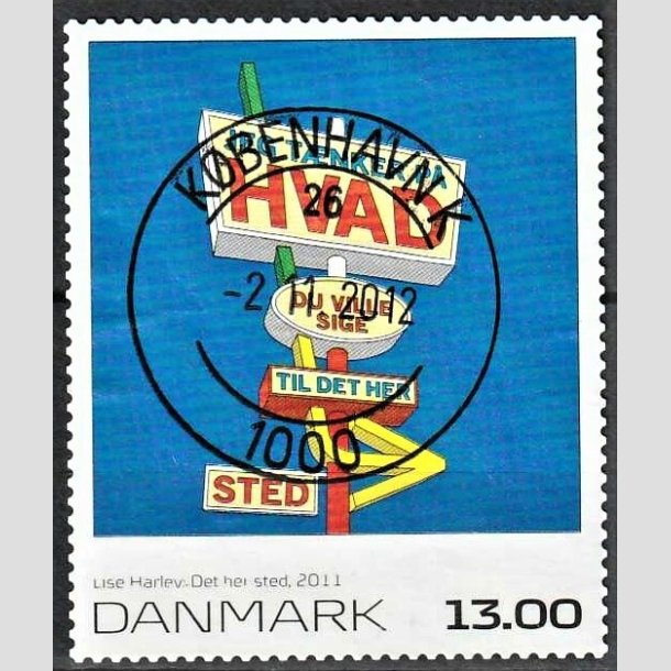 FRIMRKER DANMARK | 2011 - AFA 1651E - Frimrkekunst 15 - 13,00 Kr. flerfarvet - Lux Stemplet