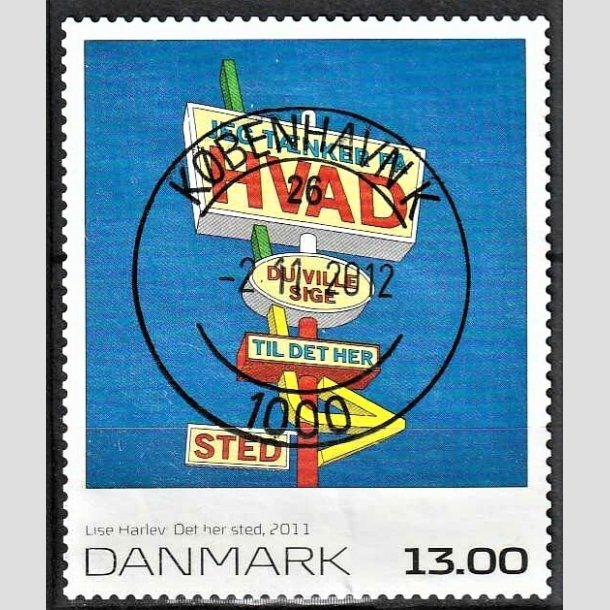 FRIMRKER DANMARK | 2011 - AFA 1651E - Frimrkekunst 15 - 13,00 Kr. flerfarvet - Lux Stemplet